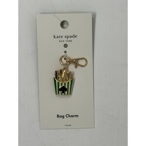 kate spade new york x Target French Fry Bag Charm Keychain -  Gold/Black/Green